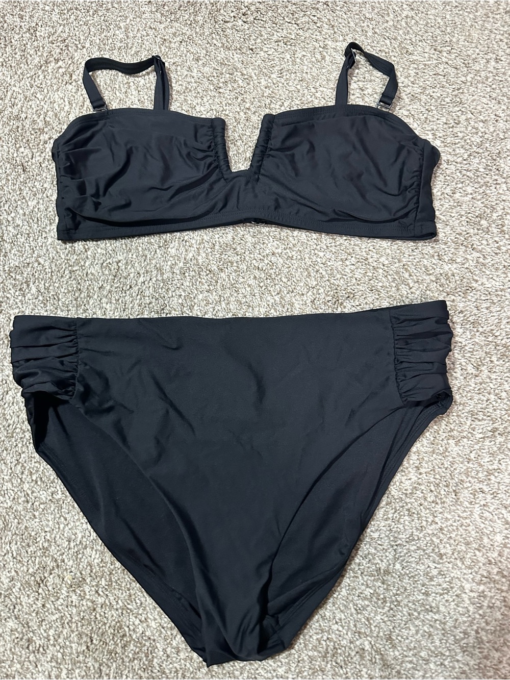 Dkny Black Bandeau Two-Piece Bikini